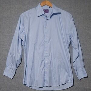 Spier & Mackay Dress Shirt Mens Contemporary Fit 16.5 34 Light Blue
